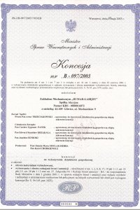 Koncesja ZMBŁ